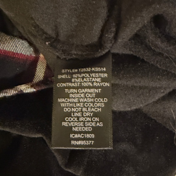 Sanctuary Black Hoodie with Plaid Accents soft velvet feel size L like new - Picture 6 of 6